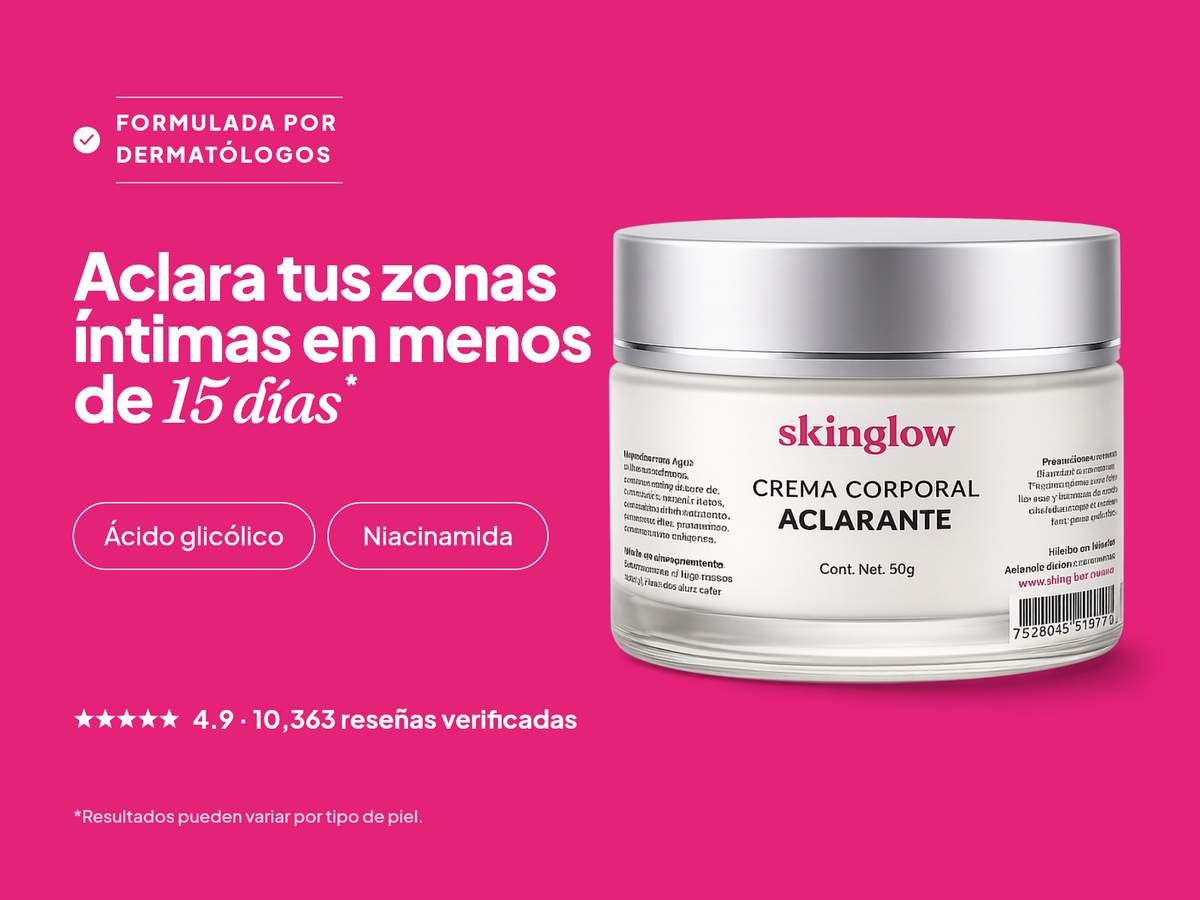 Crema Aclarante para zonas íntimas Skinglow