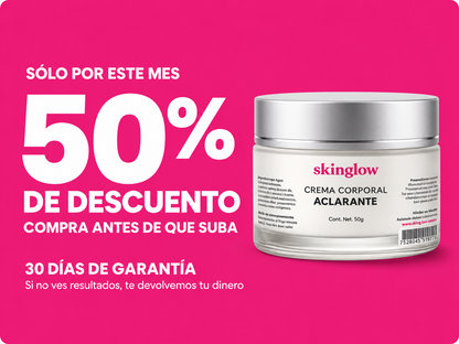 Crema Aclarante para zonas íntimas Skinglow